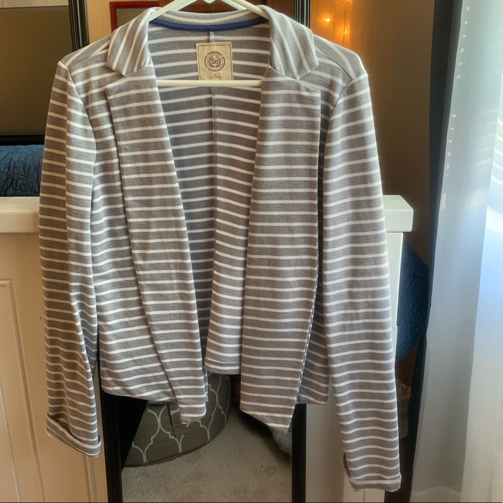 Blazer - Gray/White Stripes